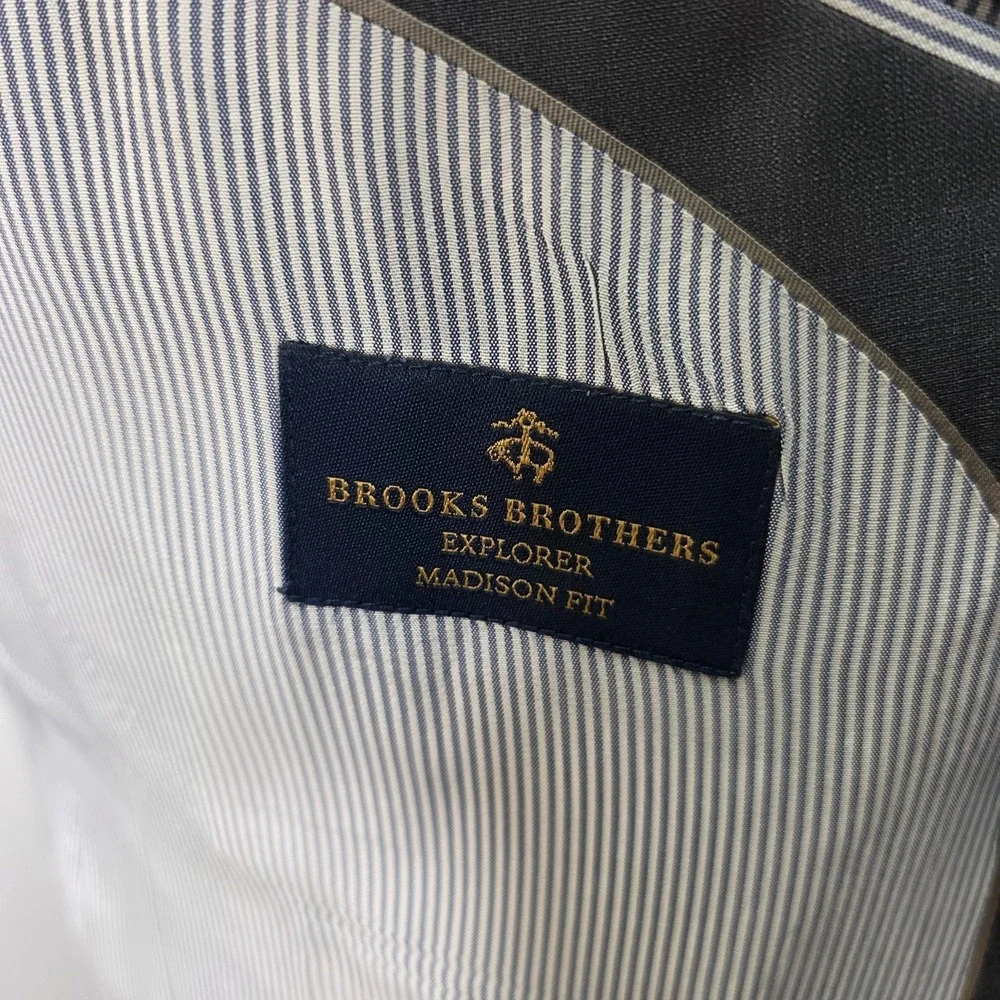 Brooks‎ Brothers Explorer Men's Sport Coat Blazer Two Button Gray Madison 50R